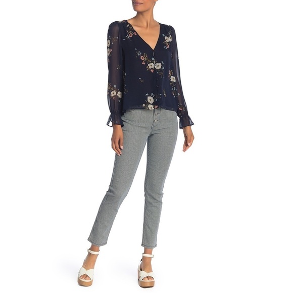 [Joie] High Waist Stripe Jeans - Picture 3 of 15